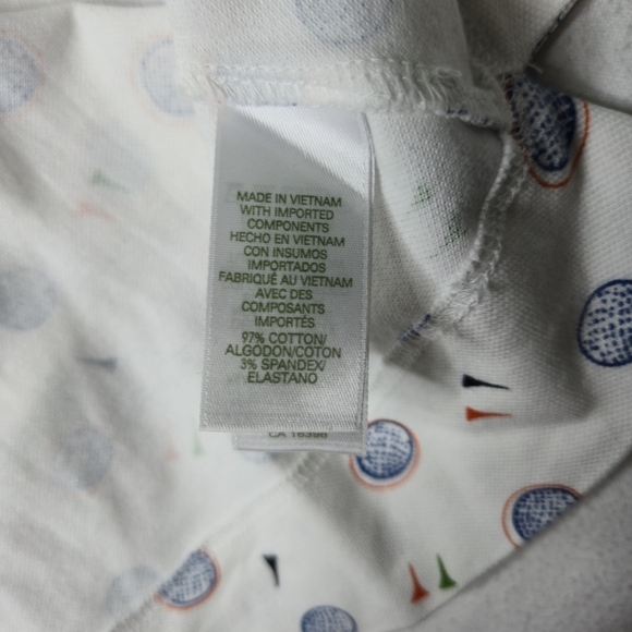 Liz Claiborne Lizgolf Ladies Short Sleeve Golf Theme Blue And White Tee Size M - Picture 7 of 8